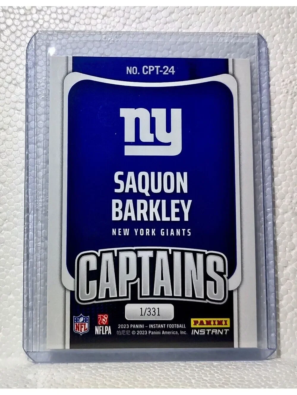 Saquon Barkley 2023 Panini NFL Captain #24 Football Card New York Giants 1/331